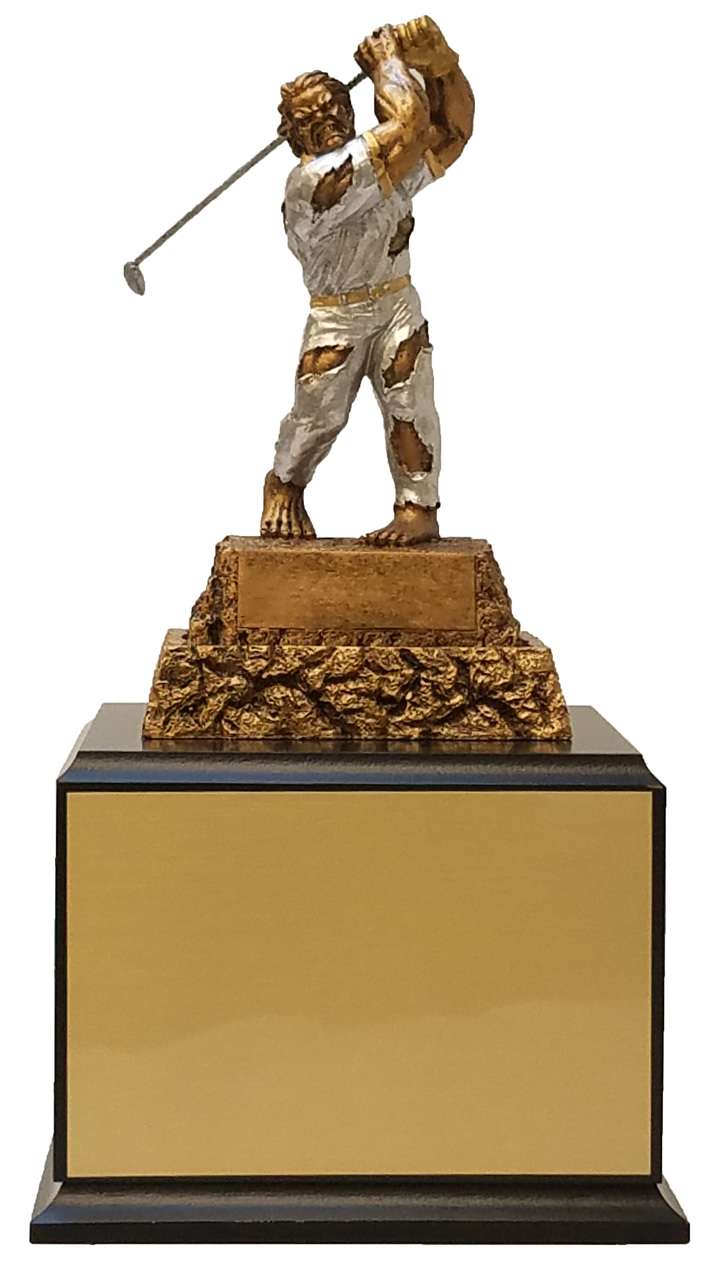 Golf Monster Perpetual Trophy | Engraved Golf Tournament Monster Perpetual Award - 13 Inch Tall Decade Awards