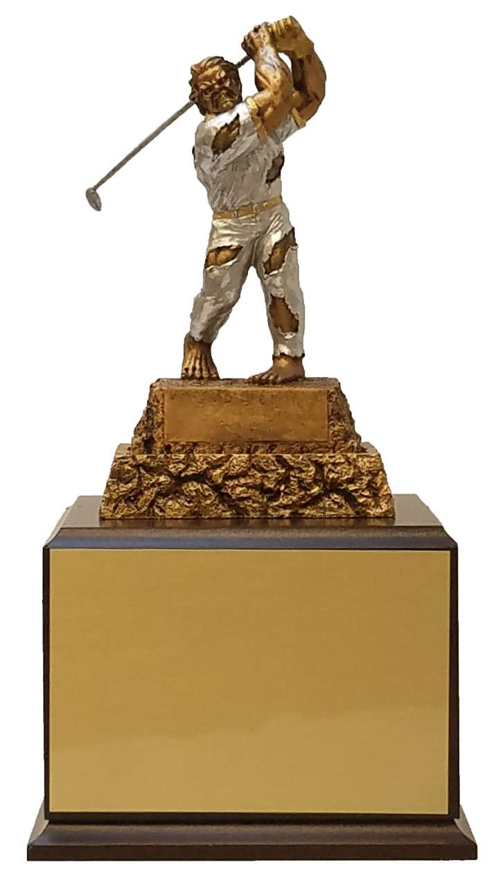Golf Monster Perpetual Trophy | Engraved Golf Tournament Monster Perpetual Award - 13 Inch Tall Decade Awards