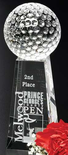 Golf Tapered Crystal Award Decade Awards