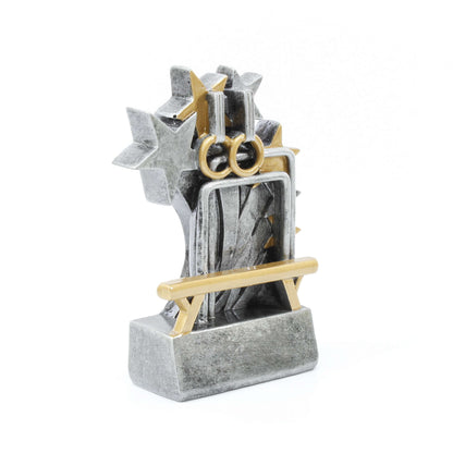 Gymnastic Star Blast Trophy | Engraved Gymnast Award - 4.75 Inch Tall Decade Awards