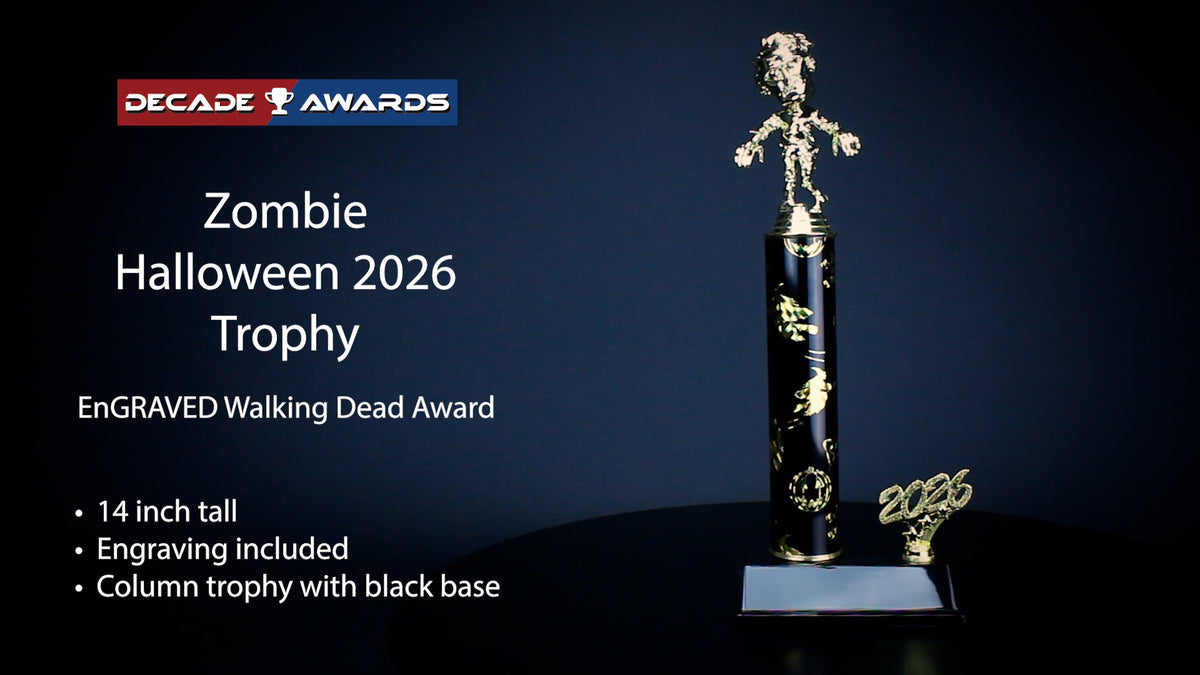 Halloween Trophy | Personalized 2026 Zombie Halloween Award | 14 Inches Tall