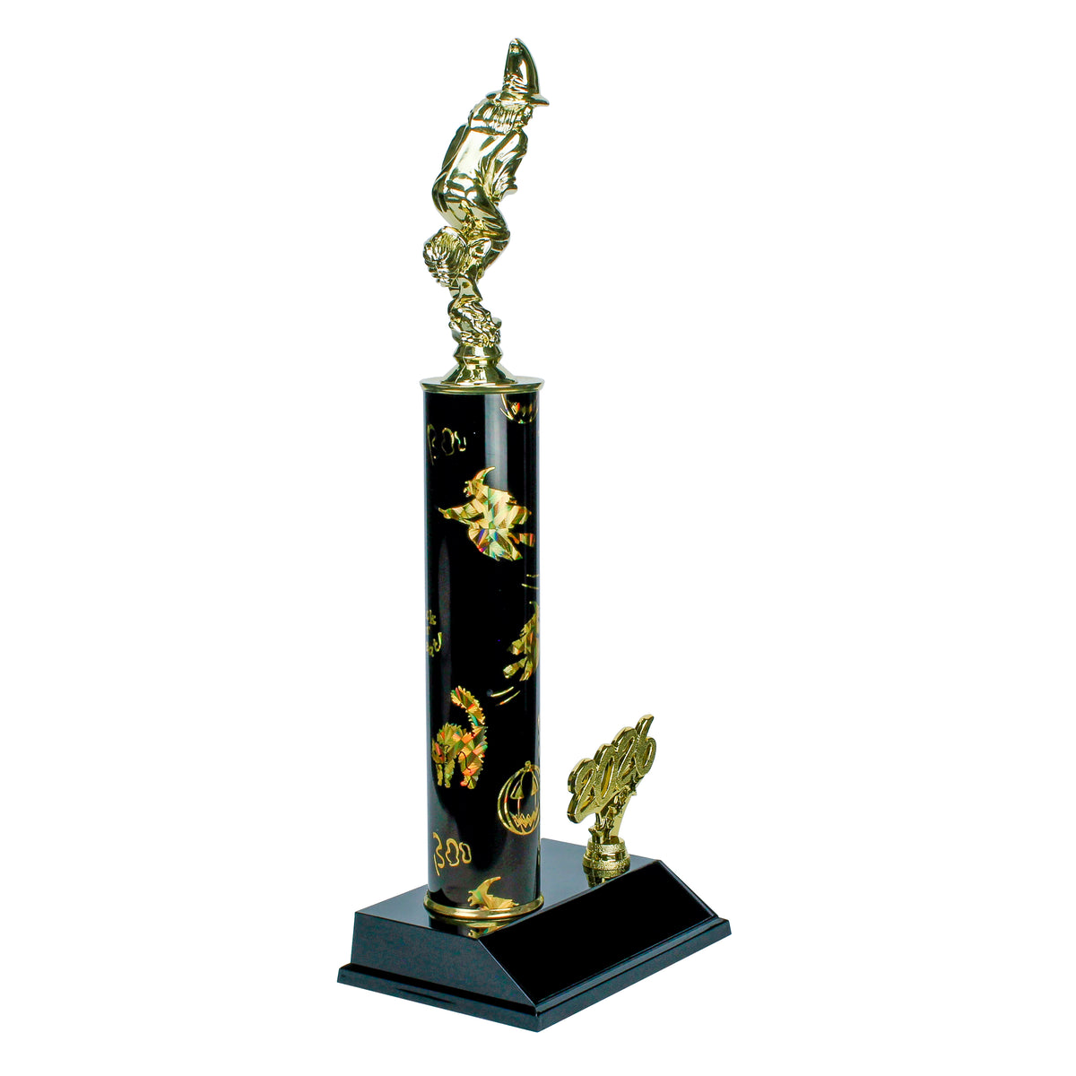 Halloween Trophy | Personalized 2026 Witch on Broomstick Halloween Award | 14 Inches Tall