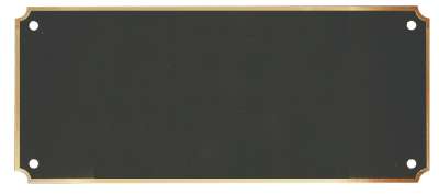Header Plate Black Brass with Border | Engraved Plate - 2.75" x 6.5" Decade Awards