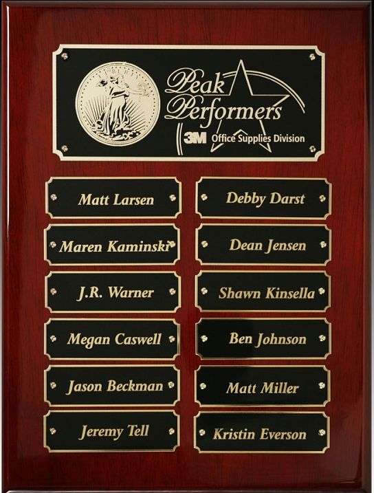 Header Plate Black Brass with Border | Engraved Plate - 2.75" x 6.5" Decade Awards