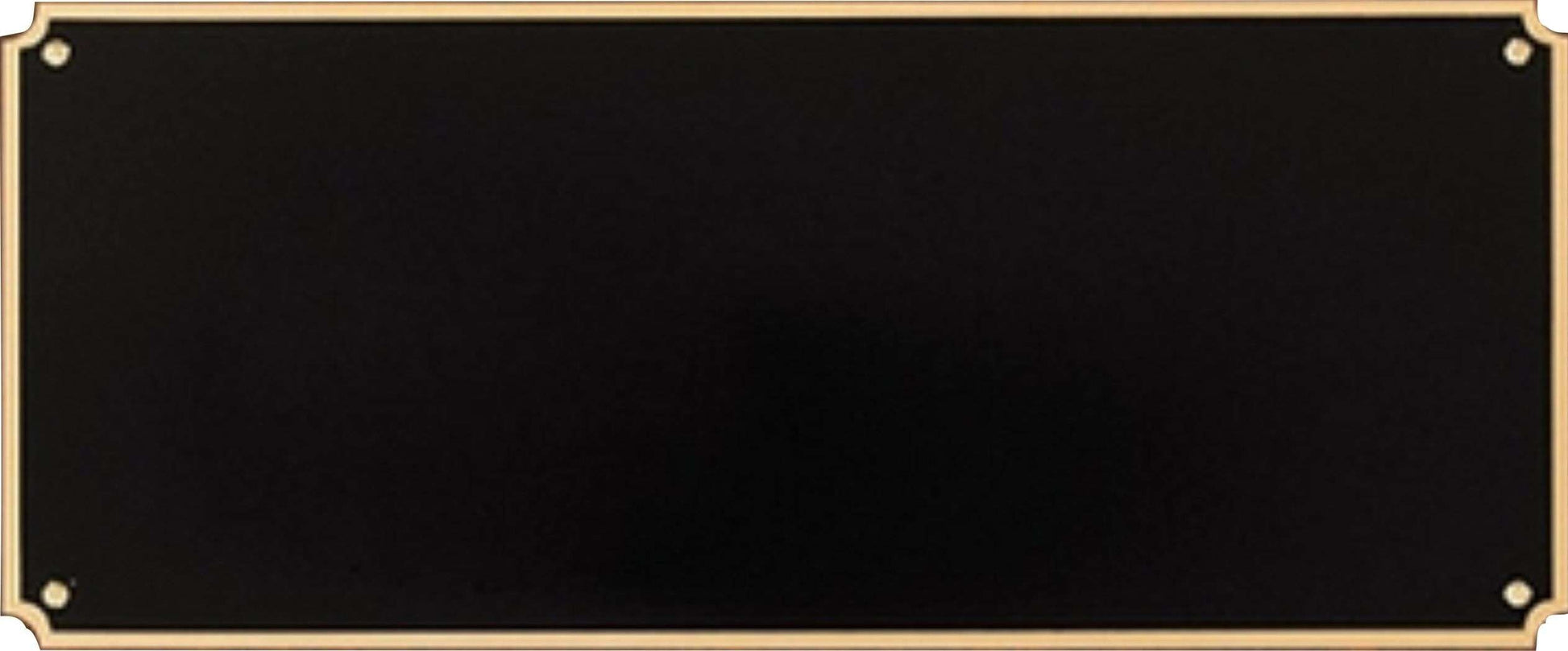 Black Brass Plate with Border | Engraved Header Plate - 3.5" x 8.5" Decade Awards