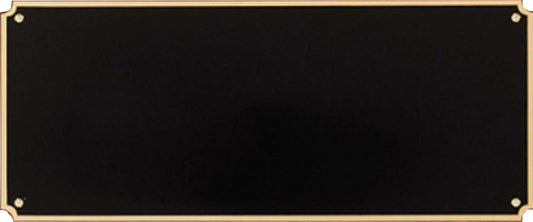 Black Brass Plate with Border | Engraved Header Plate - 3.5" x 8.5" Decade Awards