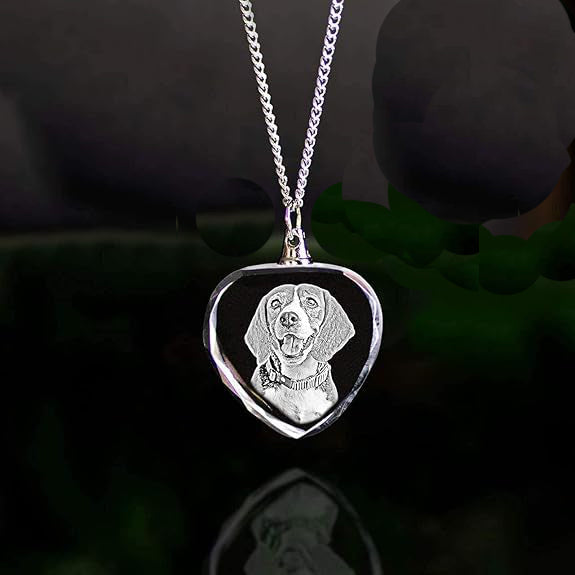 3D Crystal Necklace - 3D Crystal Custom Photo Gift Decade Awards