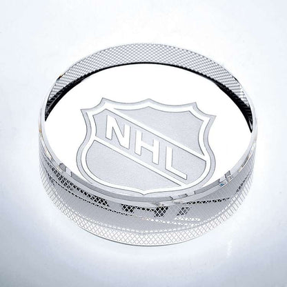 Hockey Crystal Puck | Engraved Crystal Hockey Puck - 3" Diameter Decade Awards