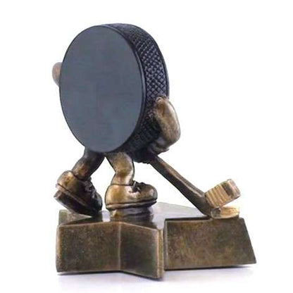 Hockey Lil' Buddy Trophy | Engraved Smiling Hockey Award - 4 Inch Tall Decade Awards