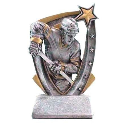Hockey Trophy, 3D Star Resin | Engraved Hockey Shot Award - 6 Inch Tall Decade Awards
