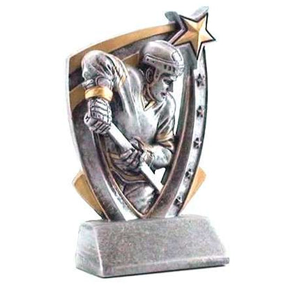 Hockey Trophy, 3D Star Resin | Engraved Hockey Shot Award - 6 Inch Tall Decade Awards