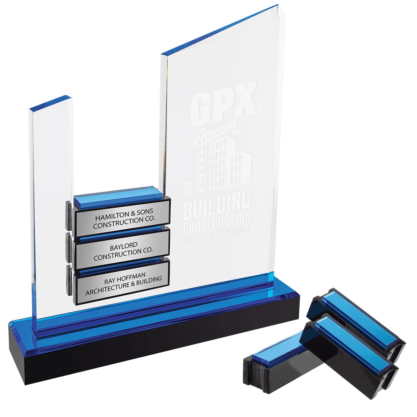 Peak Slant Perpetual Impress Acrylic Award – Sales & Goals Recognition | Free Engraving & Logo Personalization Decade Awards