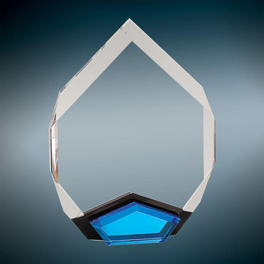 Marquis Acrylic Trophy | Blue, Gold or Red | Personalized Corporate Award | 8 or 9 Inches Tall