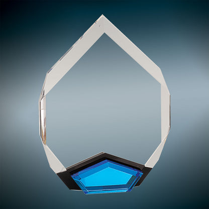 Marquis Acrylic Trophy | Blue, Gold or Red | Personalized Corporate Award | 8 or 9 Inches Tall