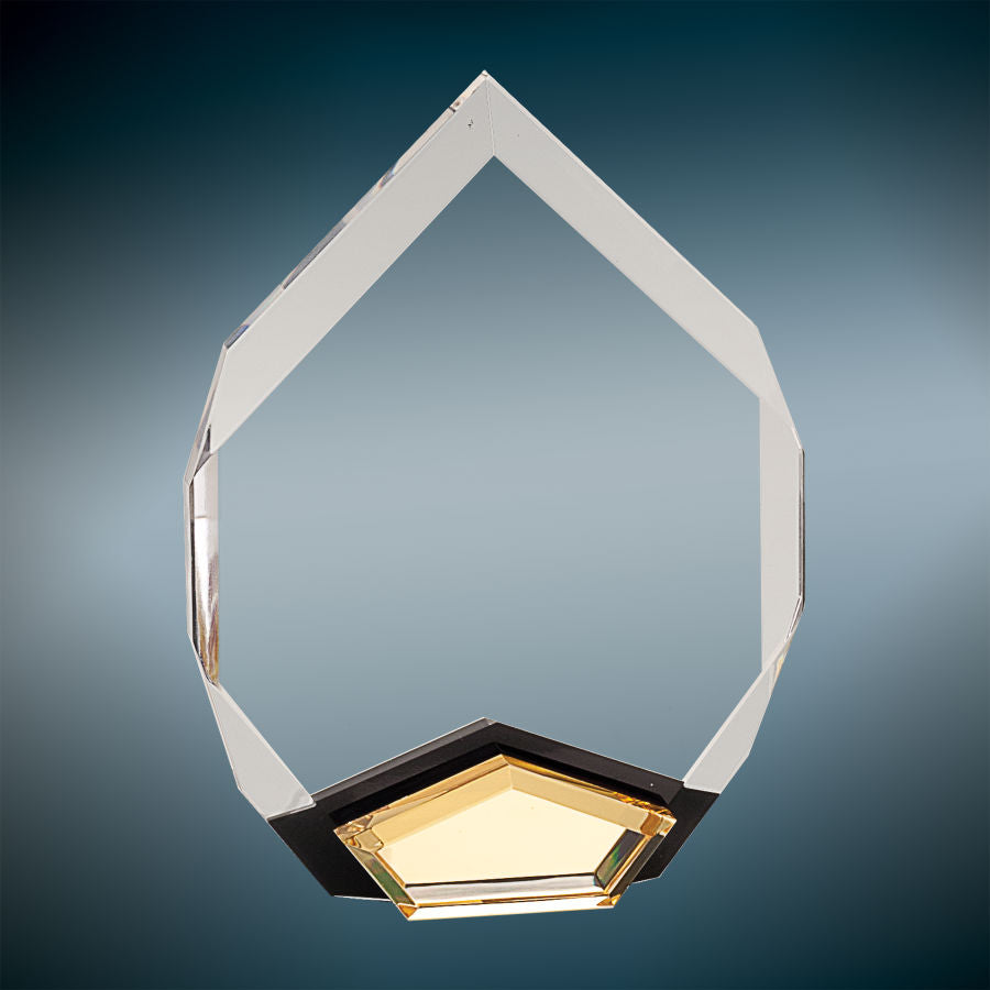 Marquis Acrylic Trophy | Blue, Gold or Red | Personalized Corporate Award | 8 or 9 Inches Tall