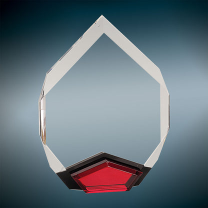 Marquis Acrylic Trophy | Blue, Gold or Red | Personalized Corporate Award | 8 or 9 Inches Tall