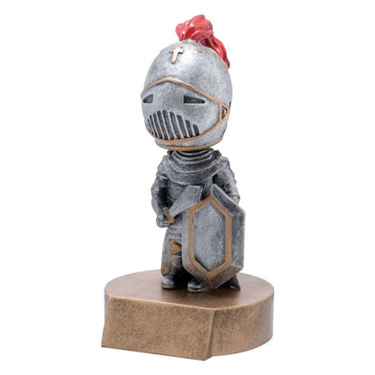 Knight Mascot Bobblehead Trophy | Engraved Knight Award - 6" Tall Decade Awards