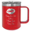 Red 15 oz Vacuum Insulated Mug with Slider Lid - Personalized