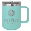 Teal Blue 15 oz Vacuum Insulated Mug with Slider Lid - Personalized