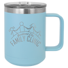 Light Blue 15 oz Vacuum Insulated Mug with Slider Lid - Personalized