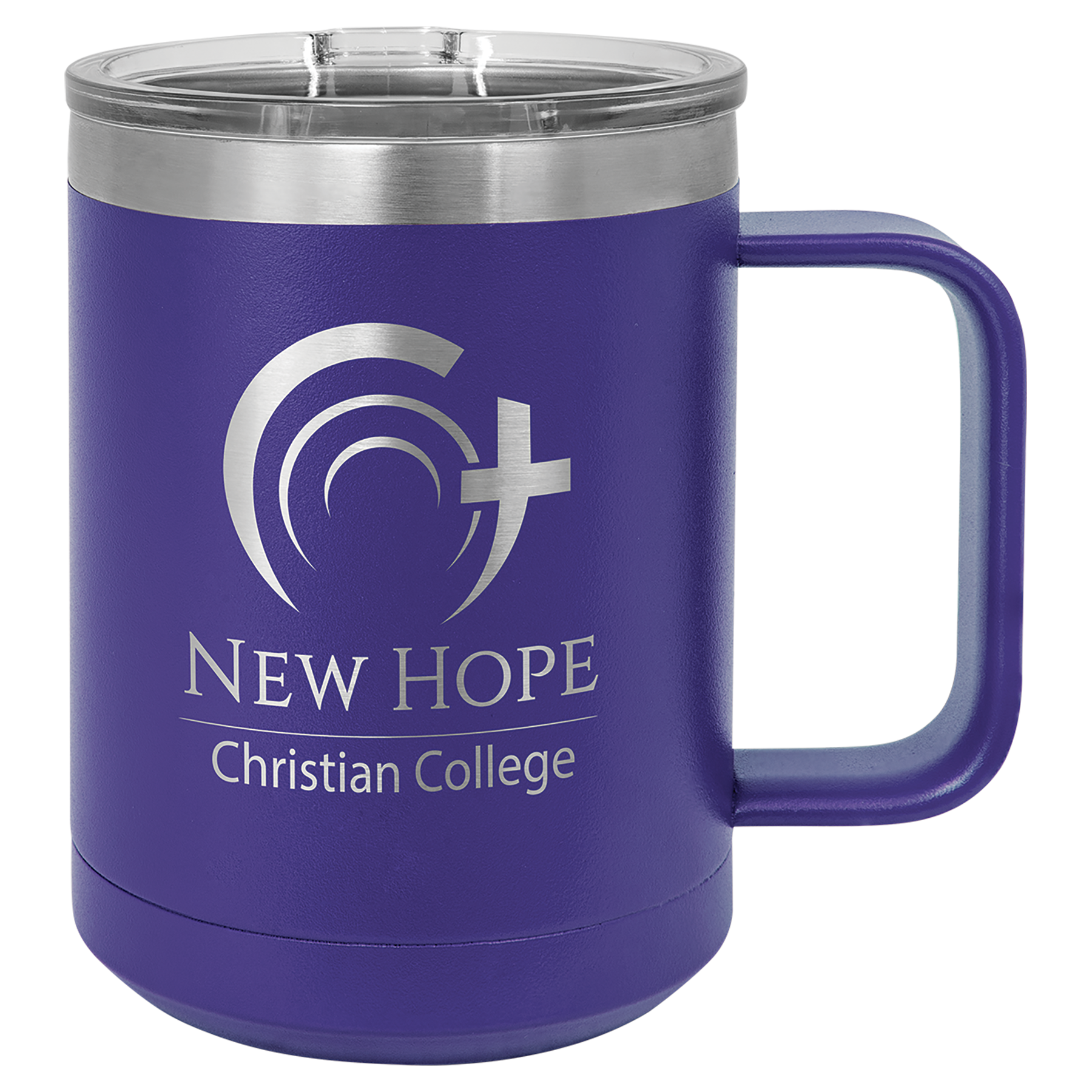 Purple 15 oz Vacuum Insulated Mug with Slider Lid - Personalized