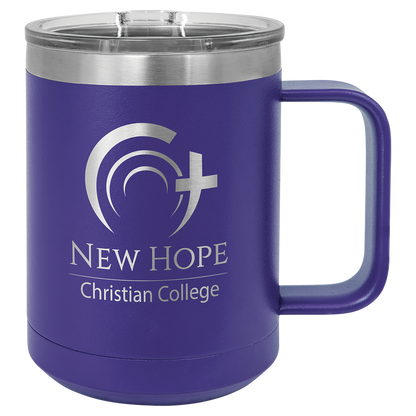 Purple 15 oz Vacuum Insulated Mug with Slider Lid - Personalized