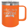 Orange 15 oz Vacuum Insulated Mug with Slider Lid - Personalized