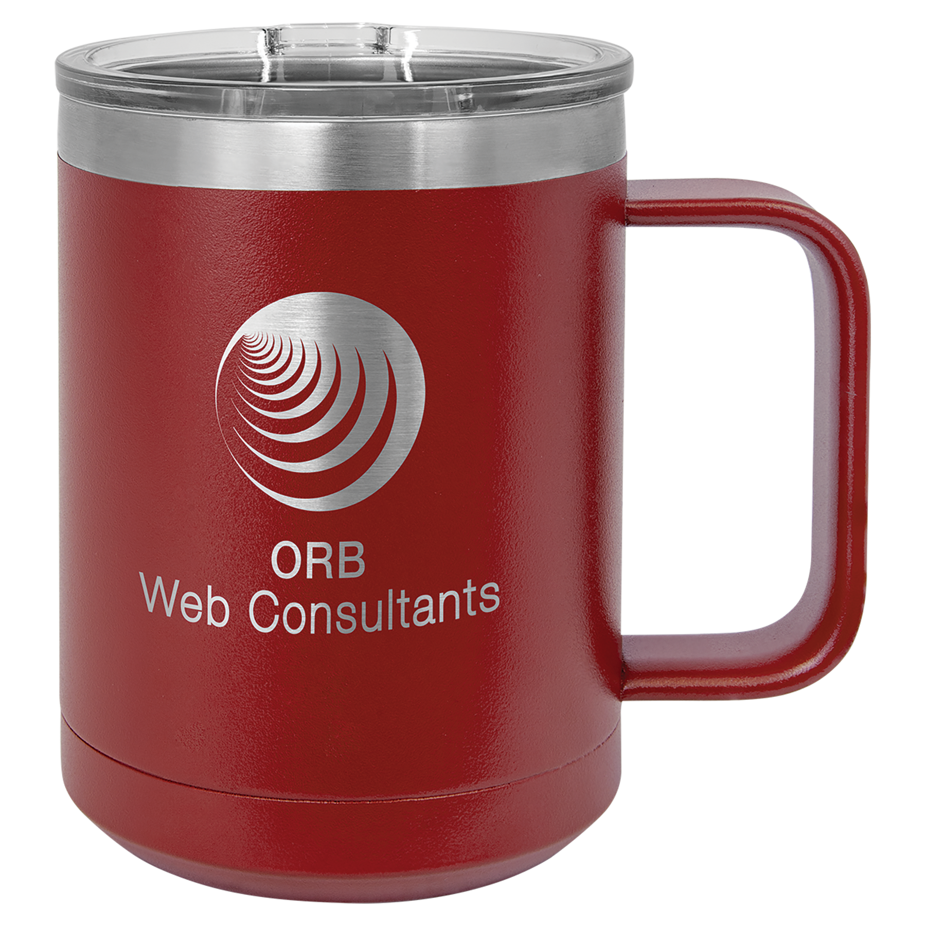 Maroon 15 oz Vacuum Insulated Mug with Slider Lid - Personalized