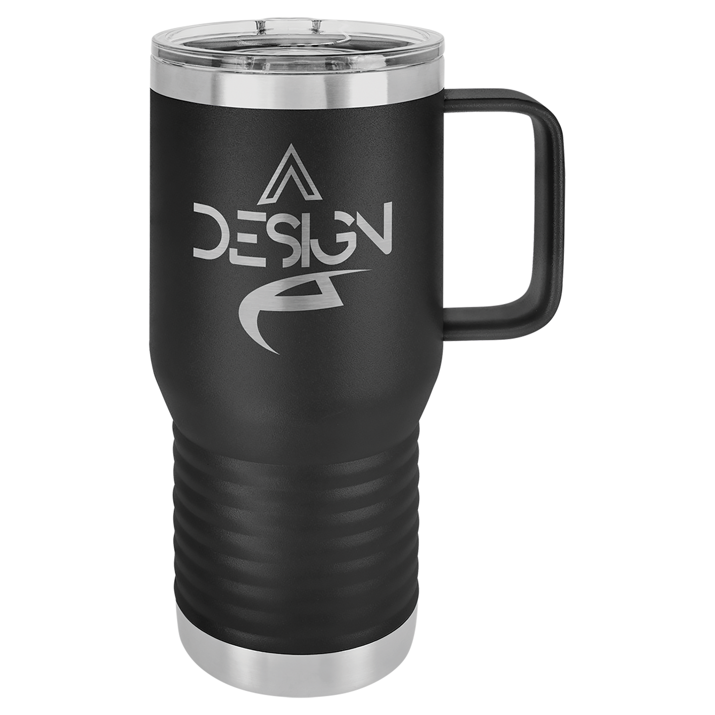 Black 20 oz Vacuum Insulated Travel Mug with Slider Lid - Personalized