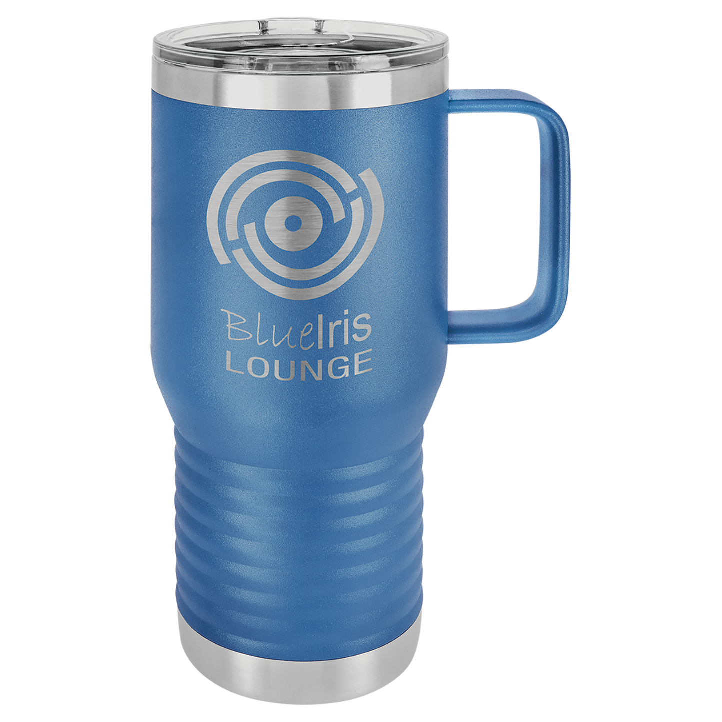 Royal Blue 20 oz Vacuum Insulated Travel Mug with Slider Lid - Personalized