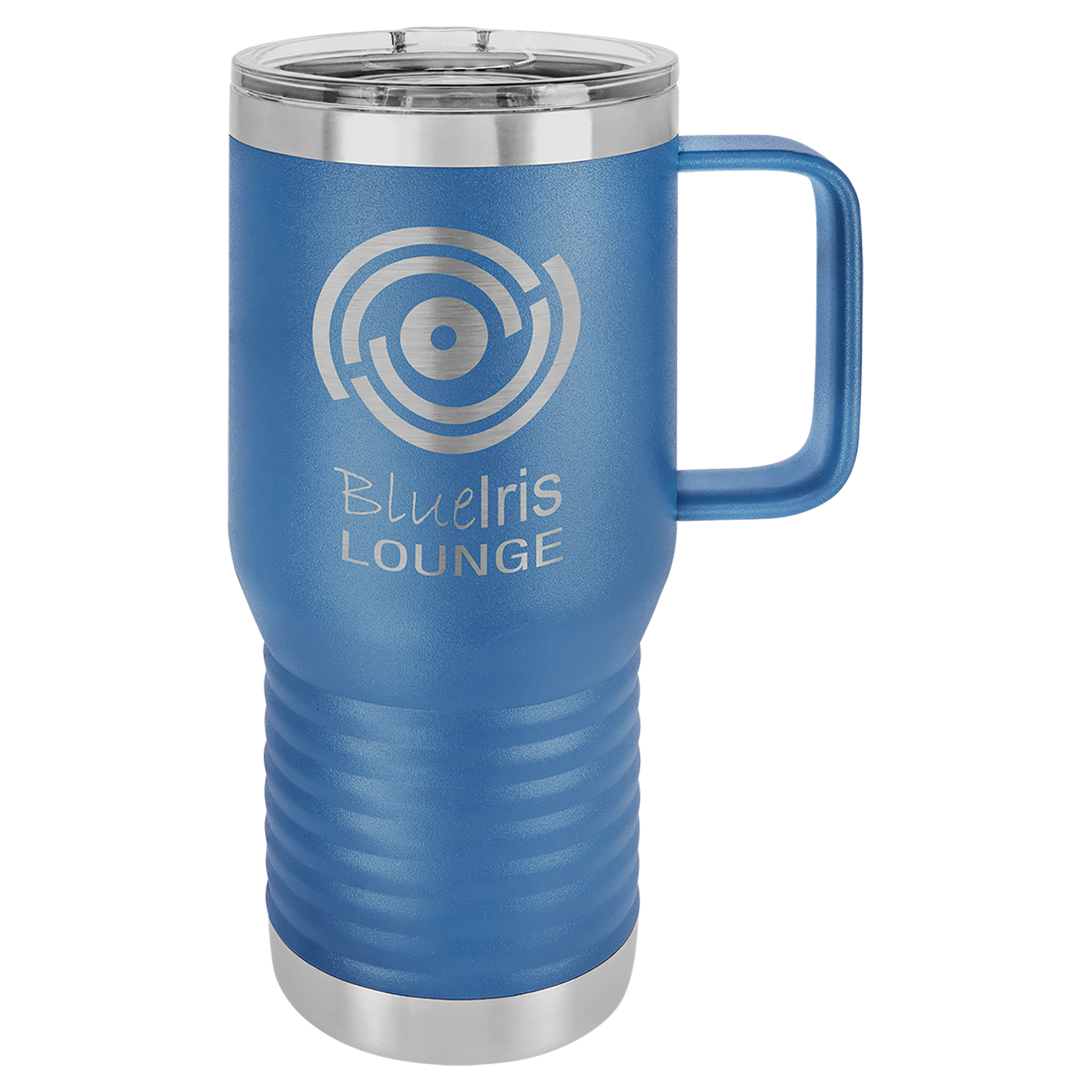 Royal Blue 20 oz Vacuum Insulated Travel Mug with Slider Lid - Personalized
