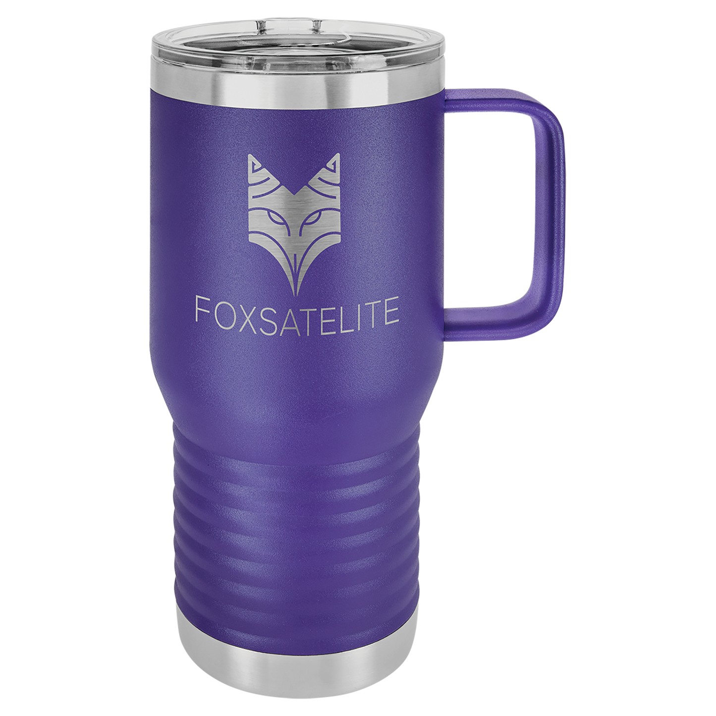 Purple 20 oz Vacuum Insulated Travel Mug with Slider Lid - Personalized