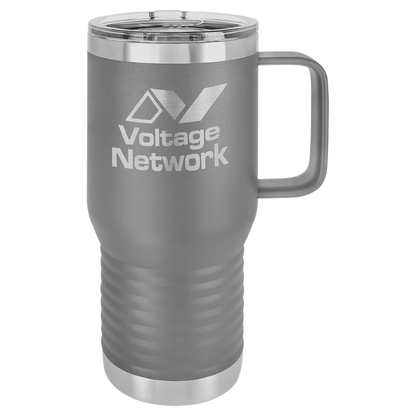 Dark Gray 20 oz Vacuum Insulated Travel Mug with Slider Lid - Personalized