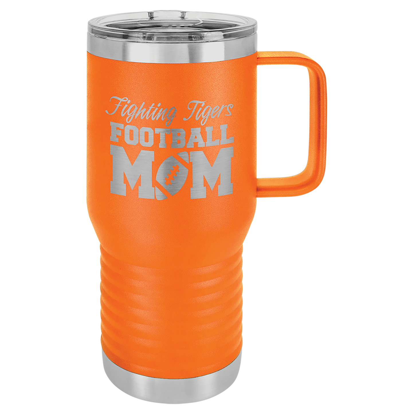 Orange 20 oz Vacuum Insulated Travel Mug with Slider Lid - Personalized
