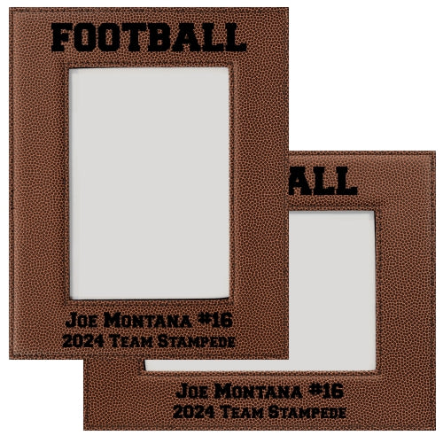 Picture Frame, Personalized Football Texture - 4x6 and 5x7