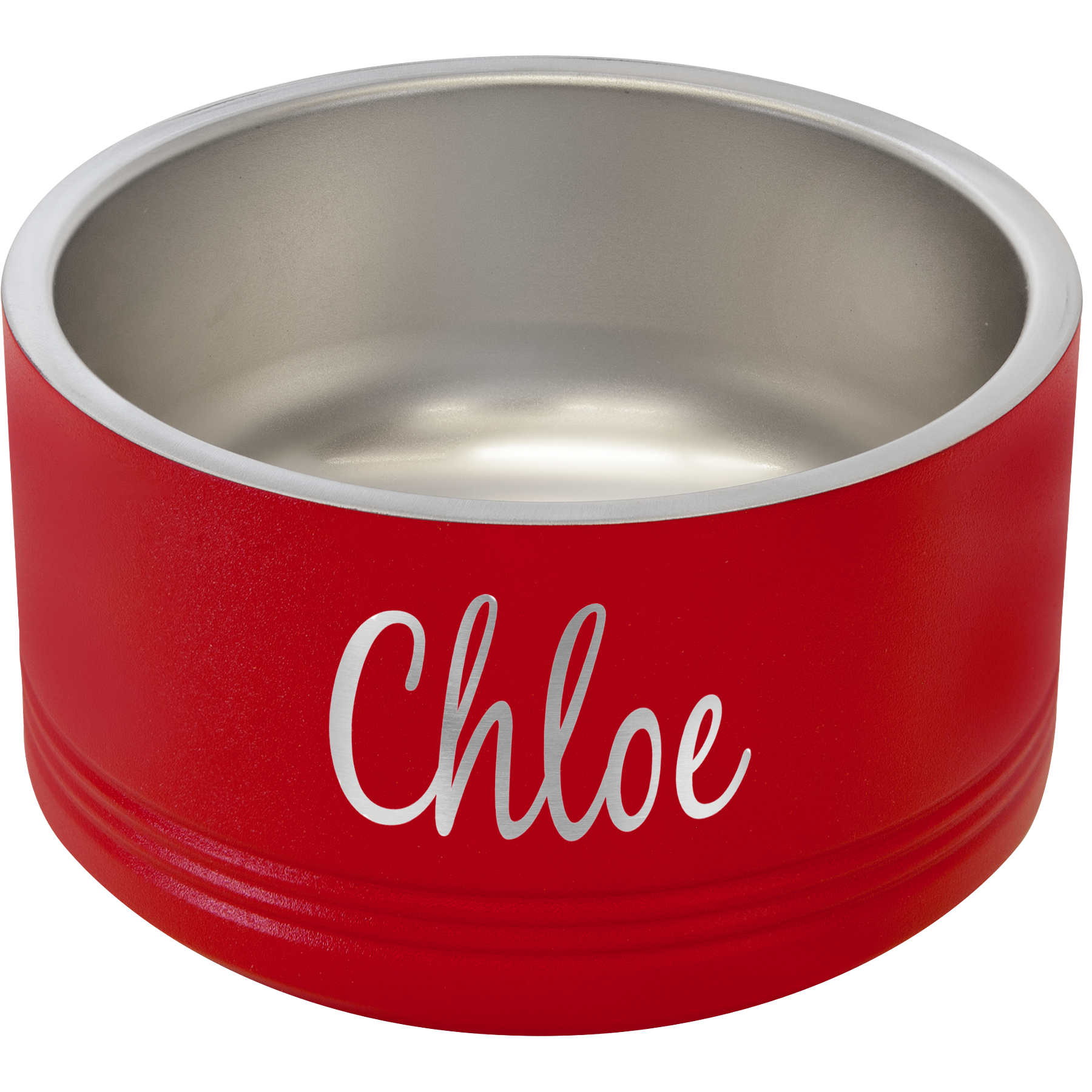 Red 18 oz Small Pet Bowl - Personalized