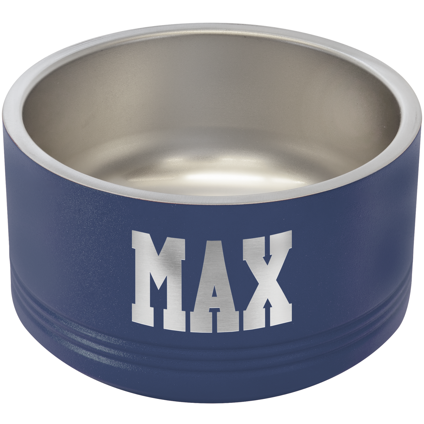 Navy Blue 18 oz Small Pet Bowl - Personalized
