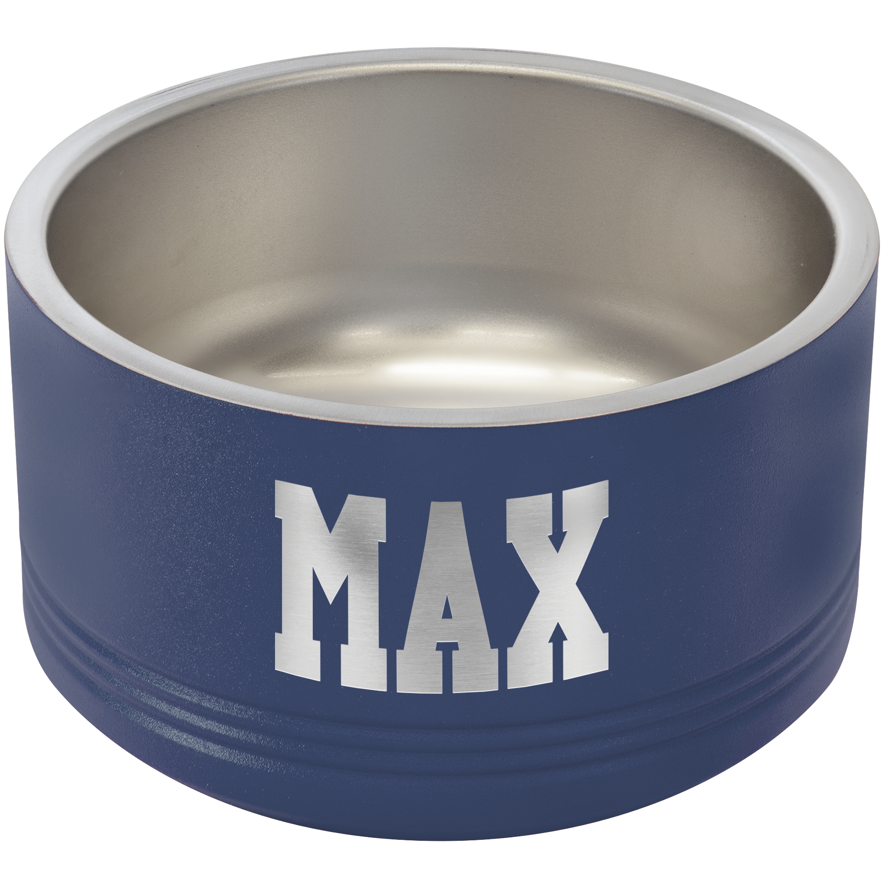 Navy Blue 18 oz Small Pet Bowl - Personalized