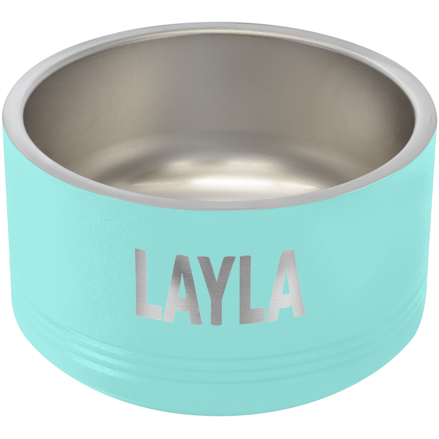 Teal 18 oz Small Pet Bowl - Personalized