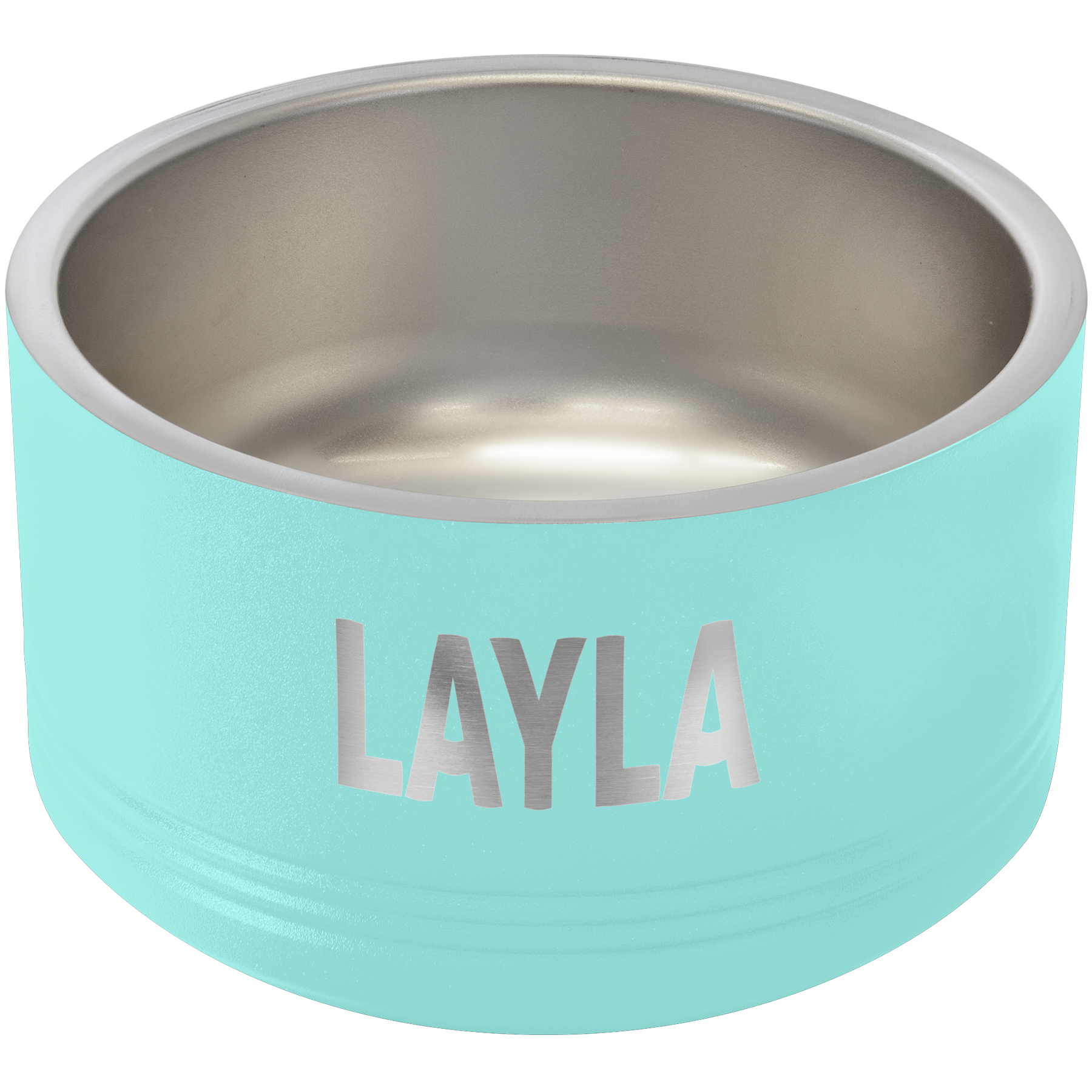 Teal 18 oz Small Pet Bowl - Personalized