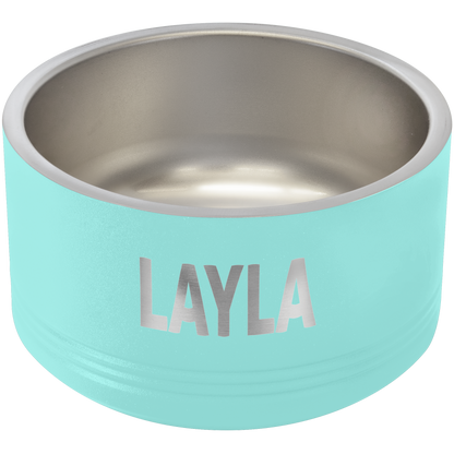 Teal 18 oz Small Pet Bowl - Personalized