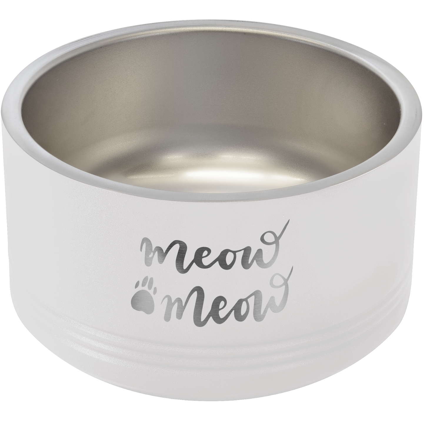 White 18 oz Small Pet Bowl - Personalized