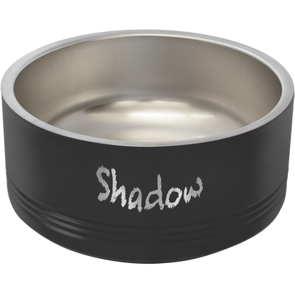 Black 32 oz Medium Pet Bowl - Personalized