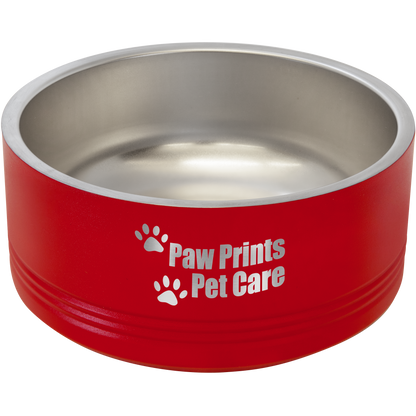 Red 32 oz Medium Pet Bowl - Personalized