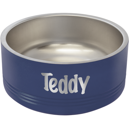 Navy Blue 32 oz Medium Pet Bowl - Personalized