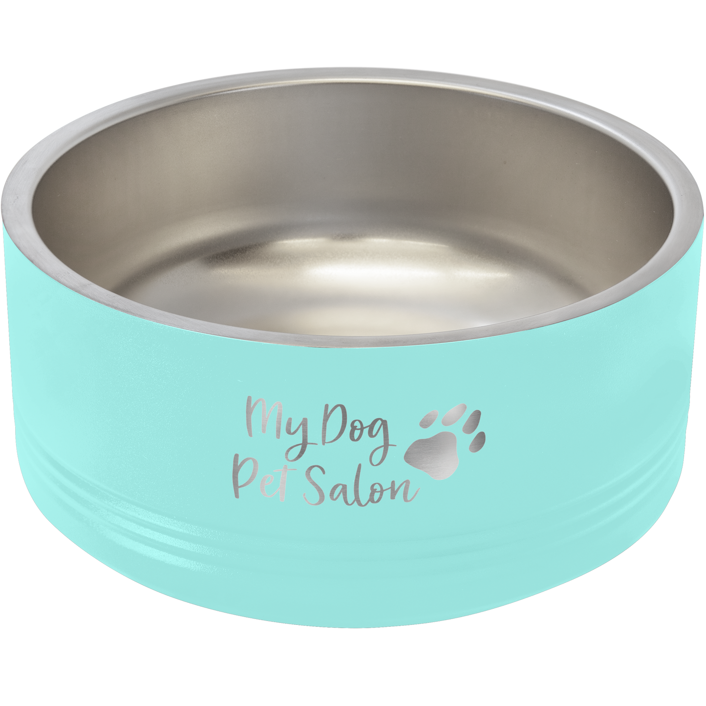 Teal 32 oz Medium Pet Bowl - Personalized