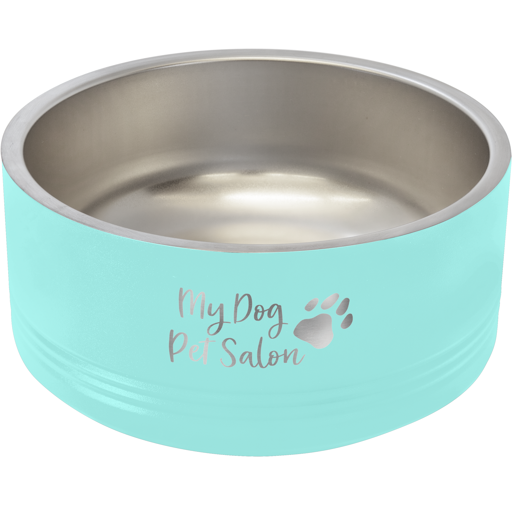 Teal 32 oz Medium Pet Bowl - Personalized