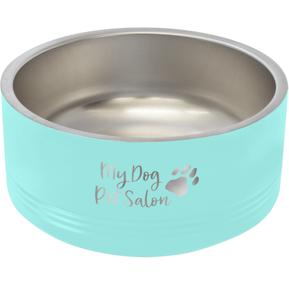 Teal 32 oz Medium Pet Bowl - Personalized