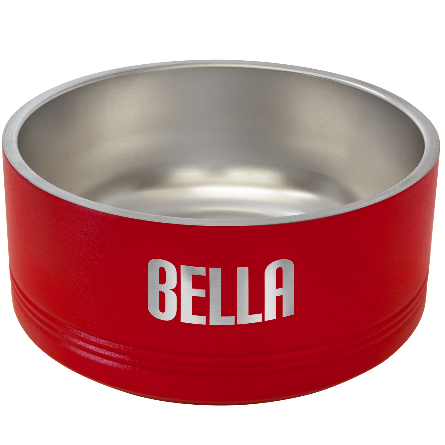 Red 64 oz Large Pet Bowl - Personalized