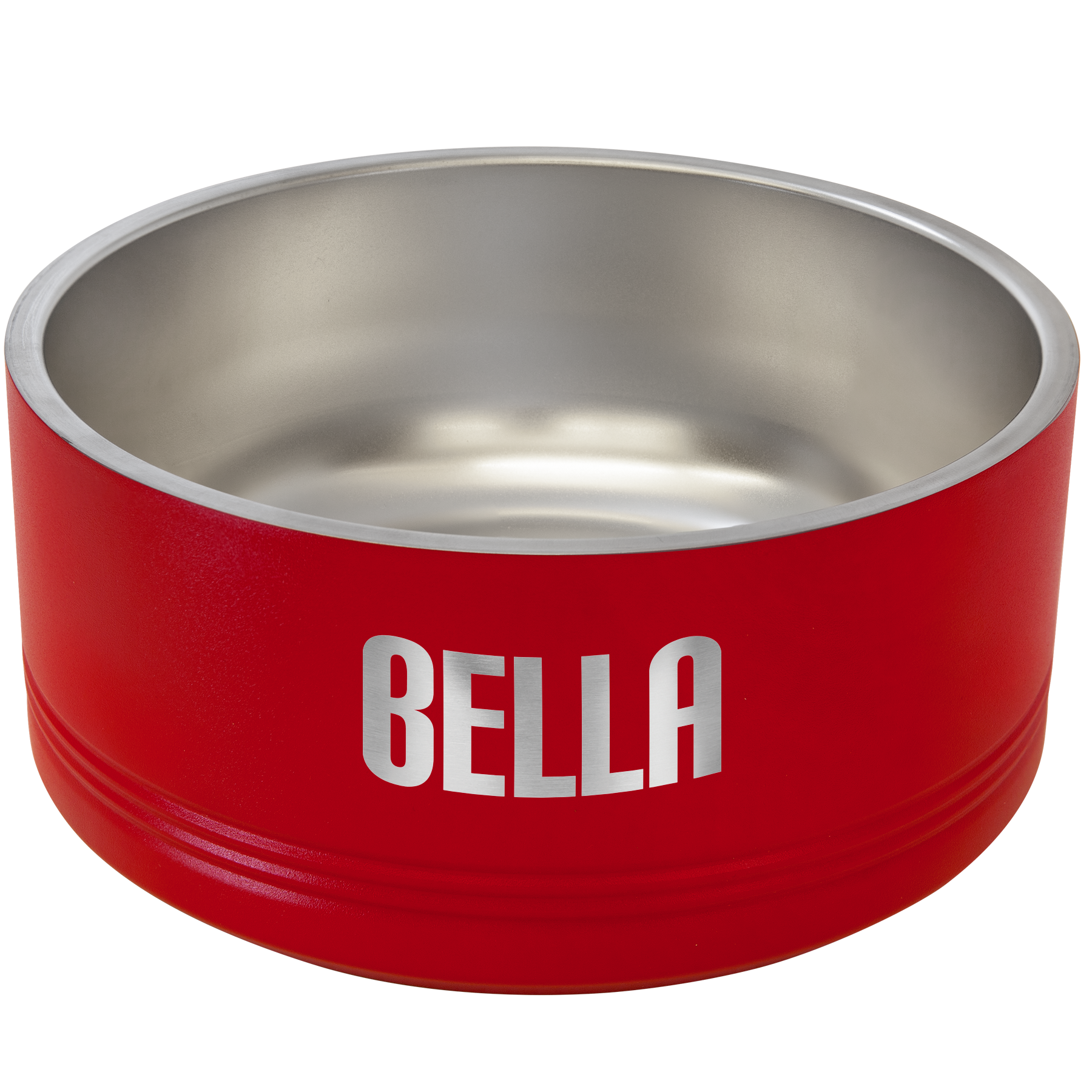Red 64 oz Large Pet Bowl - Personalized